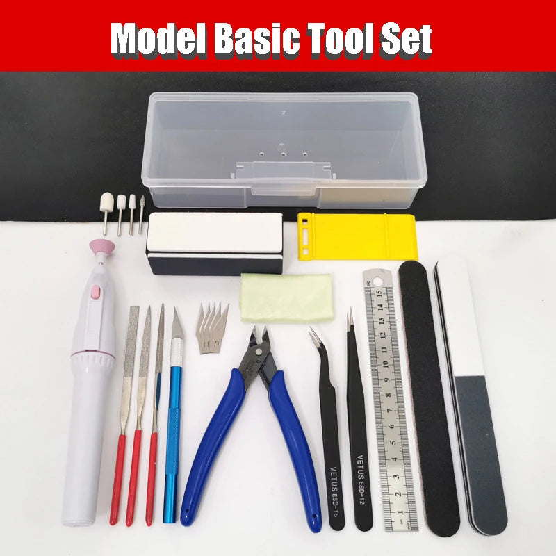 Herramientas básicas de modelismo para manualidades, coche de modelismo, hobby, construcción, reparación, montaje, tijeras, pinzas, kit de fabricación