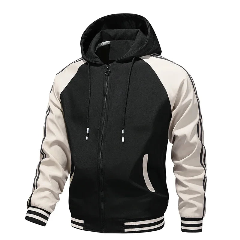 Chaqueta de hombre otoño primavera para moto cortavientos de alto rendimiento, ropa, chaqueta de moto para hombre, abrigos de moto, con rayas, a prueba de viento