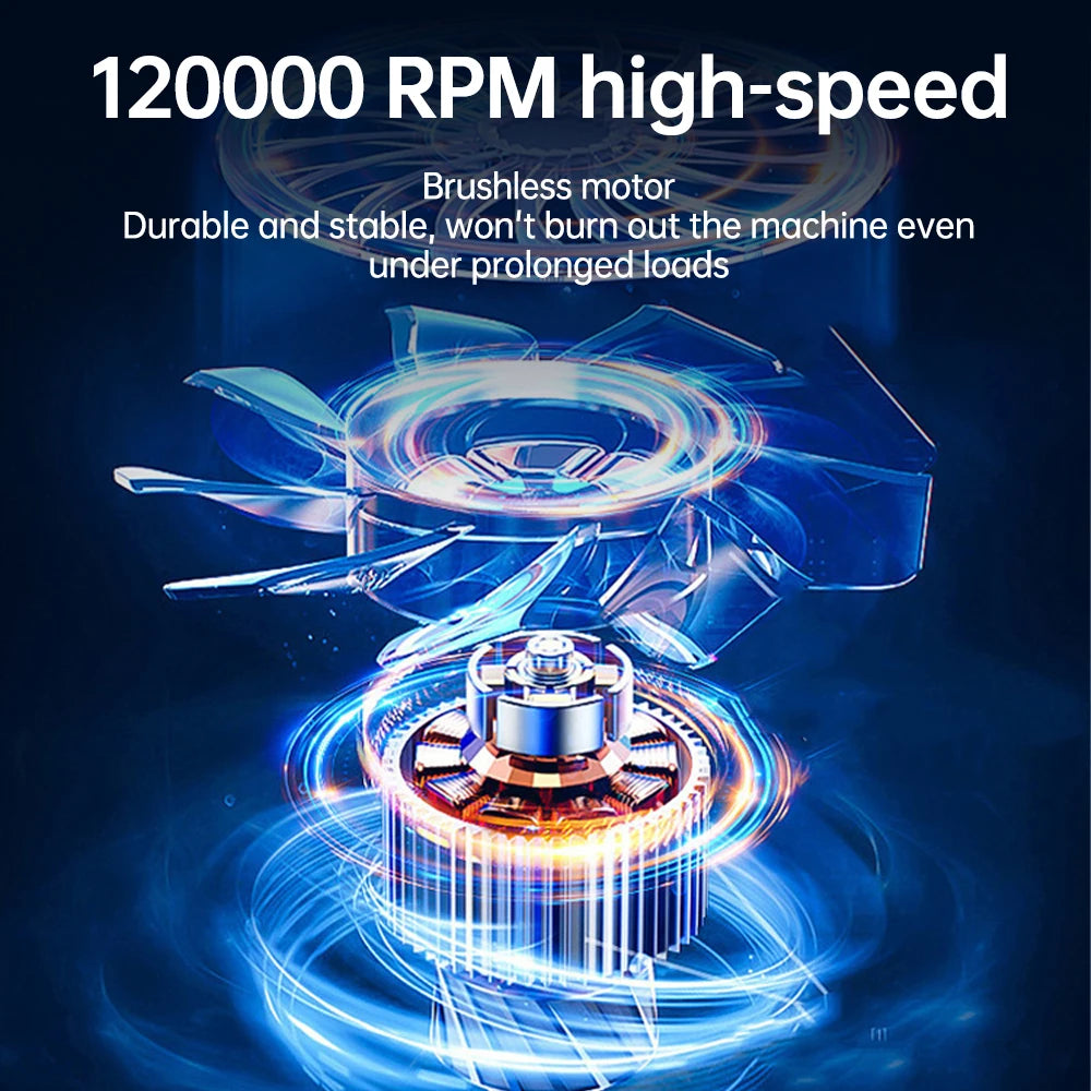 Upgraded Mini Version Super Power Violent Turbo Fan Brushless Motor 120,000 RPM Powerful Blower with High Speed Duct Fan