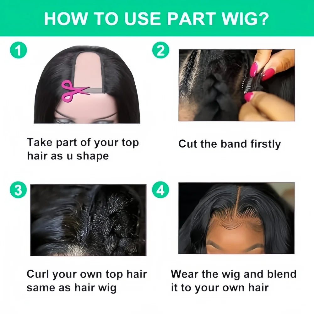 Highlight V Part Wig