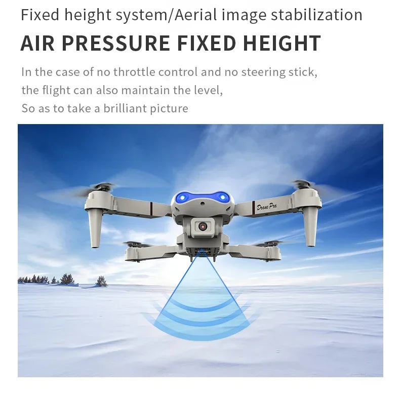 Dron RC 2024 E99Pro profesional 4K con cámara HD gran angular de 1080P, helicóptero plegable, WIFI FPV, función de mantenimiento de altura, juguete de regalo