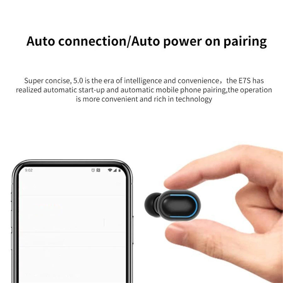 Auriculares inalámbricos E7S TWS Auriculares Bluetooth Sonido HIFI sin pérdidas Auriculares deportivos impermeables para todos los smartphones