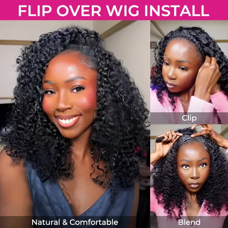 Kinky Curly Half Wig