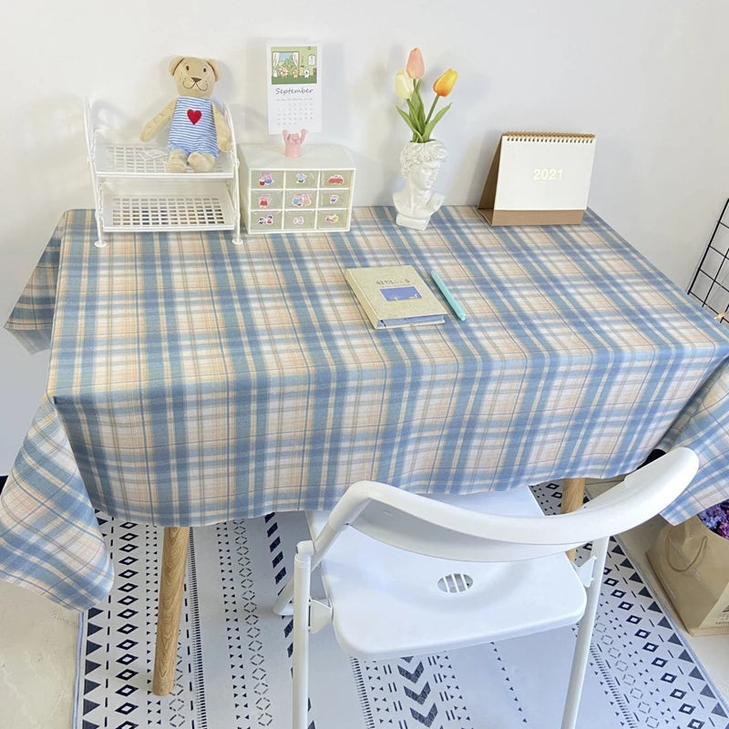 Mantel de tela escocesa, tapete de escritorio, mantel a prueba de polvo para mesa de comedor, protector de muebles, tapete de picnic, tapete para tocador