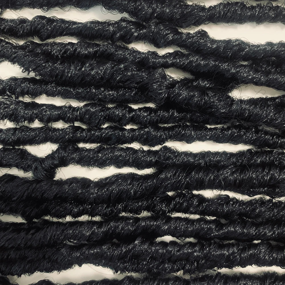 36 Inch Soft Natural Look Faux Locs Crochet Hair Extension Synthetic Black Nu Locs Braids for Easy Hair Styling