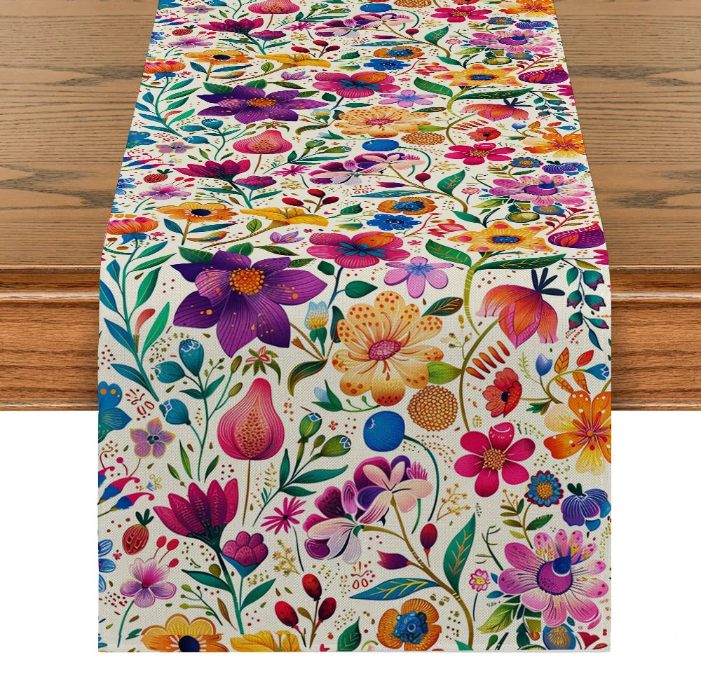 Mexican Table Runners May 5 Day Of The Dead HolidayTable Runners Plants Flowers Table Runners Kitchen Dining Room Dressers