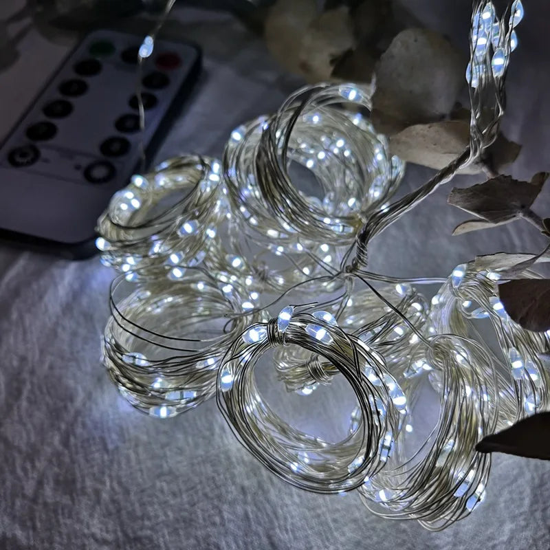 Cortina de luces navideñas, guirnalda, adornos de Feliz Navidad para el hogar, adornos navideños, regalos de Navidad, decoración de Año Nuevo
