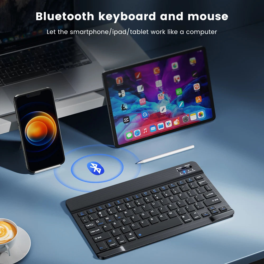 Clavier sans fil compatible Bluetooth pour Android, iOS, Windows, mini clavier de jeu 78 touches pour PC, iPad, tablette