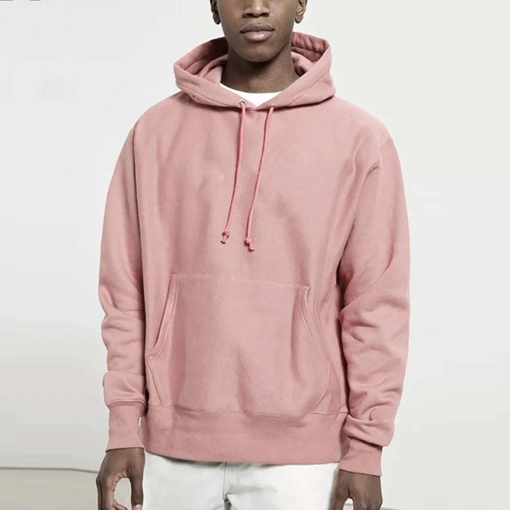 Sudadera con capucha para hombre, ropa de color sólido, negro, gris, rosa, azul, sudadera de lana, Hip Hop, sudadera con capucha, suéter con capucha para hombre, Tops casuales