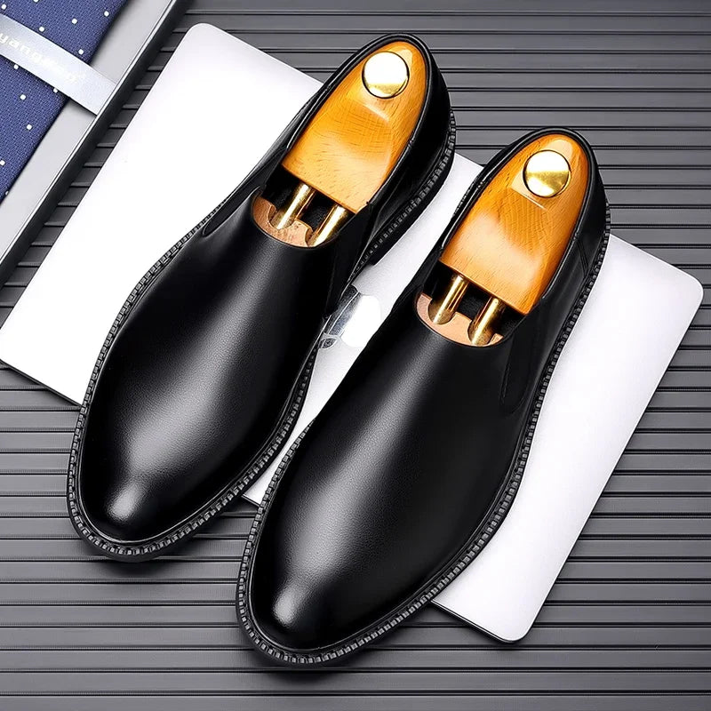 Zapatos formales italianos para hombre, zapatos de vestir de negocios de cuero para boda, zapatos Oxford para hombre, zapatos de oficina Scarpe Uomo Eleganti