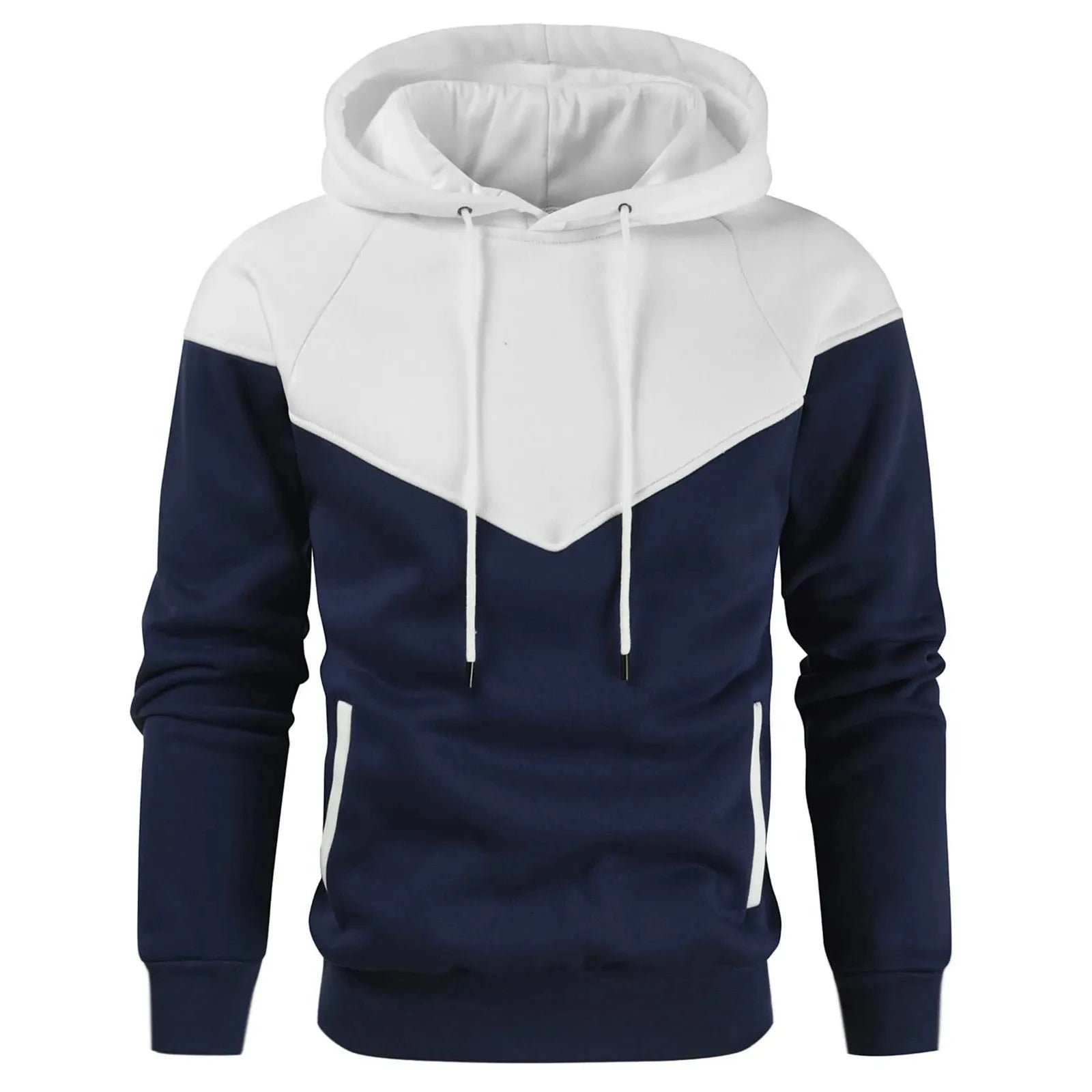 Men's Hoodies Long Sleeve Sweatshirts for Men Zipper Hooded Pullover High Neck Mens Sweatshirt Casual Sports Top Jacket Coat