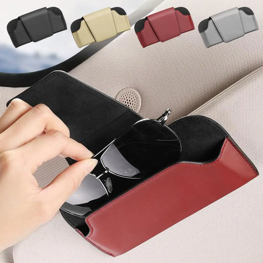 Multifunction Car Sunglasses Holder Pen, glasses holder, ticket holder, file holder Auto Sun Visor Glasses Case Ticket Storage