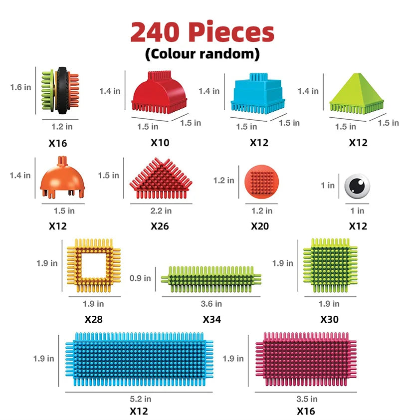 Juguetes de construcción de bloques DIY, ladrillos de modelado educativos para niños, montaje interactivo entre padres e hijos para infantes