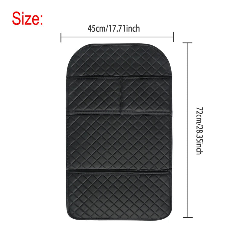 Kcimo Car Anti Kicks Pad Storage Mat PU Leather Universal Seat Back Leather Protector Cover Waterproof Backseat Child Kick Mats