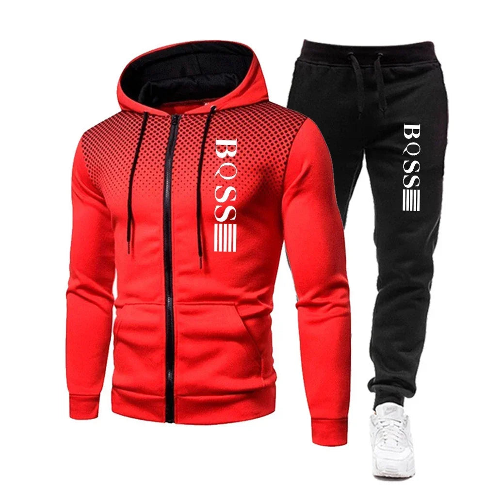 The new men's tracksuit 2026 features hats and sweatpants, fitness wear, and casual and entertainment trendsetters