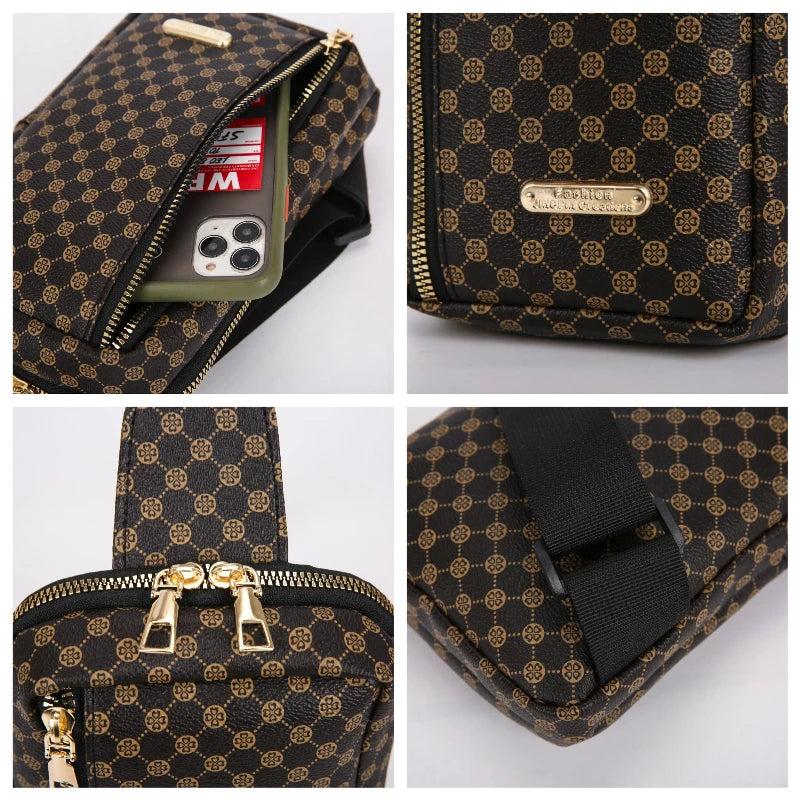 Bolsos de PU y monederos Simplicidad Moda Bolso de pecho para mujer Bolsos bandolera deportivos Bolsos de hombro de alta calidad para mujer