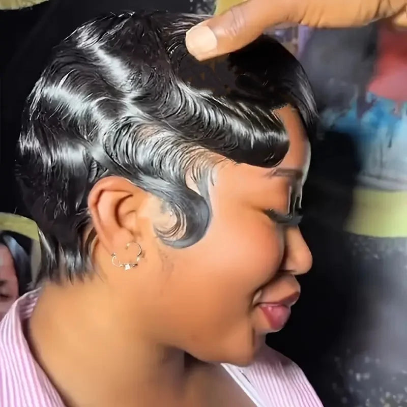 Finger Wave Pixie Wig
