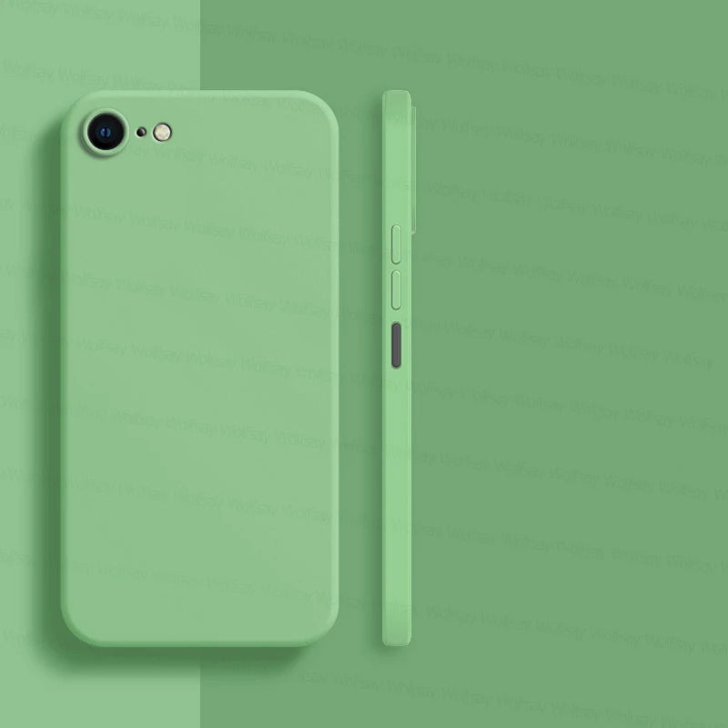 Para funda de iPhone 8 para iPhone SE 2022 2020 7 8, funda protectora de silicona líquida de TPU suave de lujo a prueba de golpes para iPhone 8