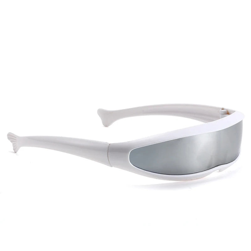 Futuristic Narrow Cyclops Visor Sunglasses Laser Eyeglasses UV400 Personality Mirrored Lens Costume Eyewear Glasses Men Glasses