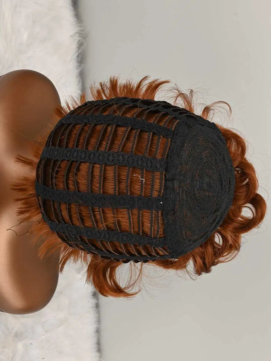 Short Pixie Wigs Short Curly Pixie Wigs Synthetic Wigs Natural Wavy Pixie Cut Wig Short Curly Layered Pixie Wig