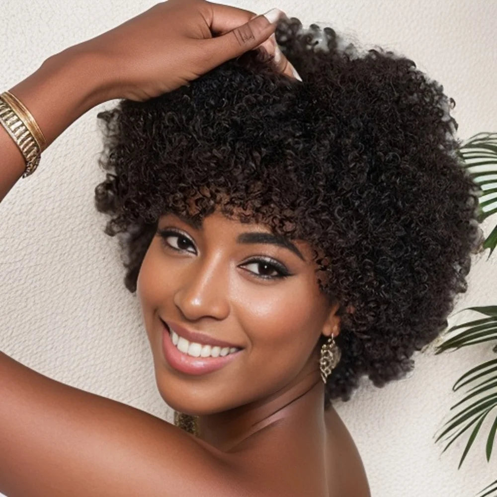 Peluca "Afro Pixie" Esponjosa