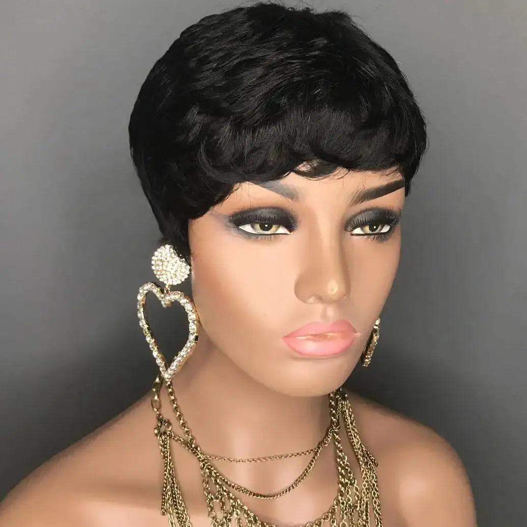 Short Pixie Cut Wigs for Black Women Super Short Hair Wigs Black Pixie Cut Wig Short Hairstyles for Women Synthetic Layered Wigs