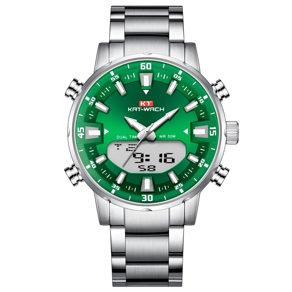 Reloj de pulsera KAT-WACH para hombre, de cuarzo, de lujo, de alta calidad, original, digital, resistente al agua, 2024