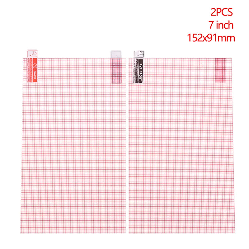 Lot de 2 films de protection d'écran universels pour smartphone, tablette, GPS, 5/6/7/8/9/10 pouces, anti-poussière et anti-rayures