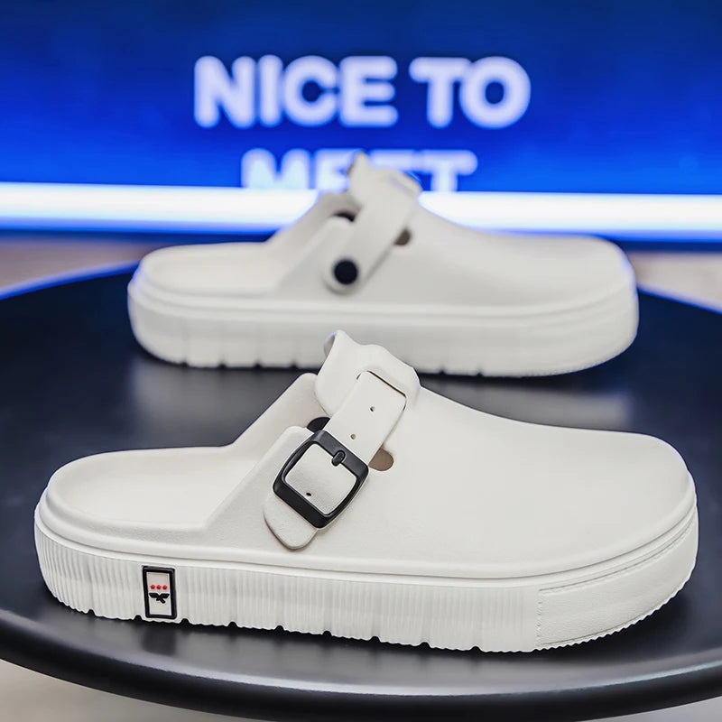 Chaussons médicaux HKDQ pour hommes, médecins, infirmières, chaussures chirurgicales antidérapantes, imperméables, EVA, pantoufles de travail respirantes pour chefs cuisiniers