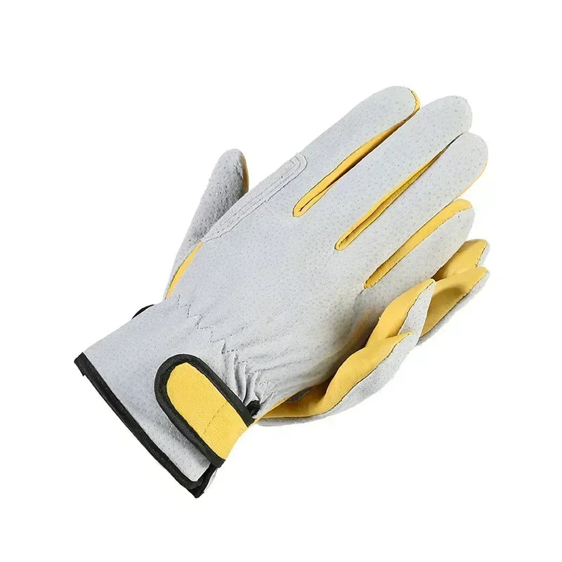 Gants de travail en cuir pour travailleurs, travail, soudage, sécurité, protection, jardinage, sports, moto, conducteur, gants résistants à l'usure, isolation thermique
