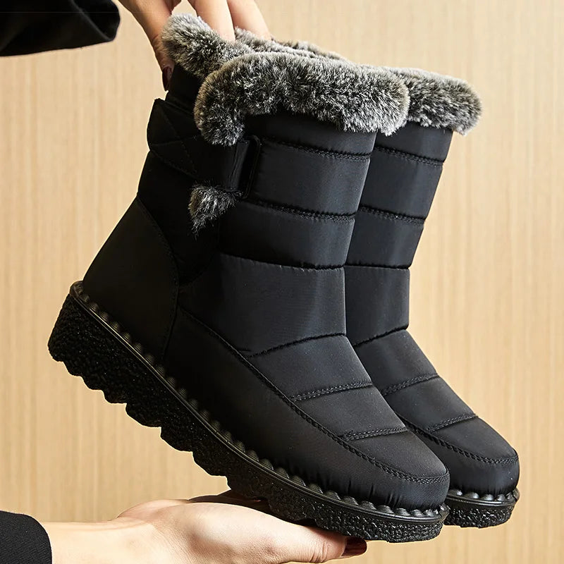 Women's Boots Trend Winter Shoes For Woman Winter Boots Ankle Low Heels Botas Mujer Waterproof Snow Boots With Fur Shoes