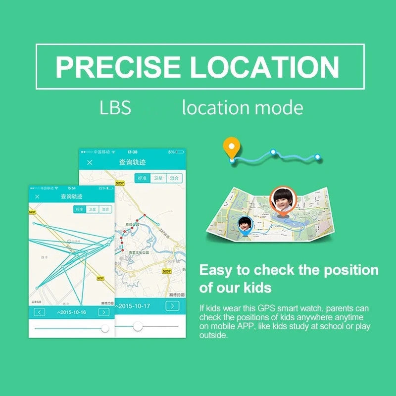 Reloj Inteligente para Niños - Localización, Cámara, Vídeo, Música, Juegos, Alarma, Calculadora