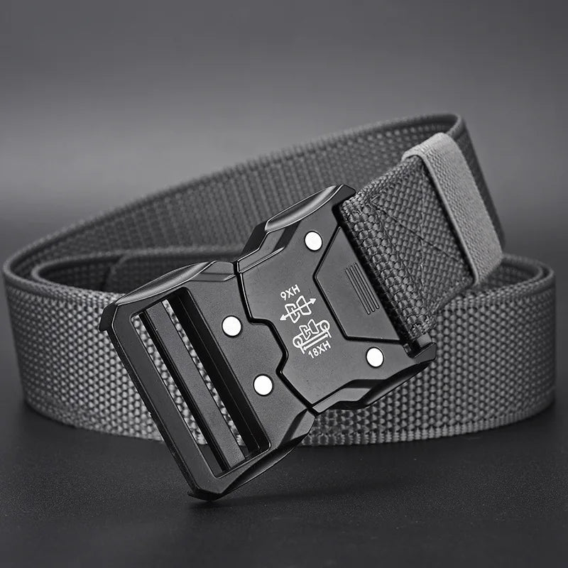 Cinturón Táctico para la Cintura - Hebilla Automática Duradera, Perfecto para Aventuras al Aire Libre, Accesorios Unisex para Hombres y Mujeres