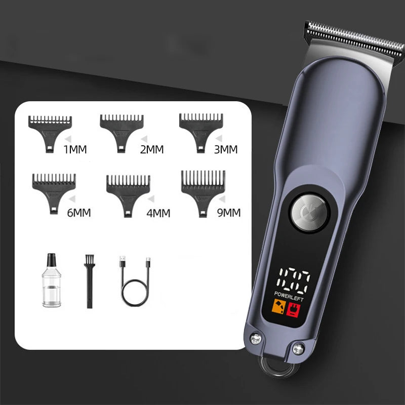 Máquina cortapelos USB recargable sin cable, máquina de corte de pelo con cuchilla en T, uso doméstico para estilizar, cortabarbas para barberos
