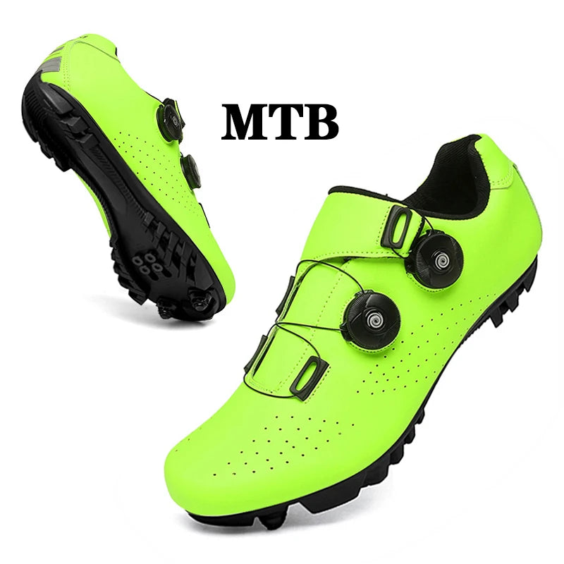 Zapatillas de Ciclismo MTB de Hombre, Botas de Ciclismo de Carretera Deportivas, Zapatillas de Velocidad Planas para Competición, Zapatillas de Montaña para Senderismo, Calzado de Bicicleta, Zapatillas de Ciclismo con Pedal SPD
