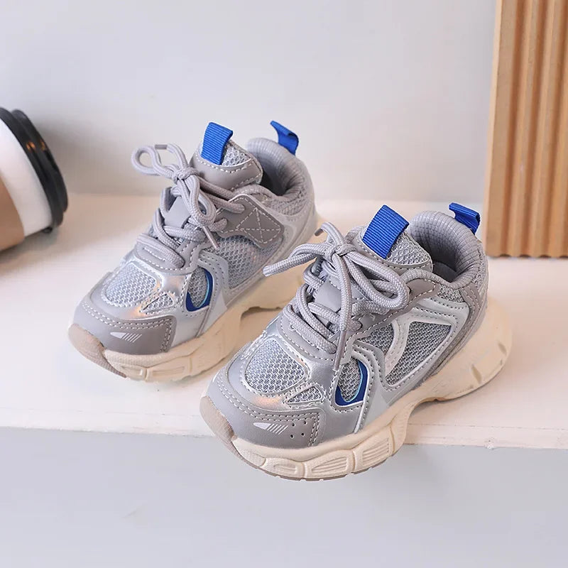 Kids Casual Running Shoes with Thick Soles Boys Girls Fashion Versatile Sports Shoes New Children Mesh Breathable Sneakers