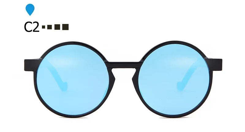 SORVINO Round Women Steampunk Sunglasses Red Yellow Gradient Sun Glasses Fashion Brand Designer Men Trendy Shades UV400 Gafas