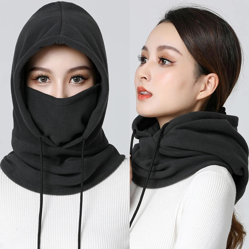 Gorro de invierno cálido con mascarilla y calentador de cuello 4 en 1, pasamontañas a prueba de viento para hombres y mujeres, protección contra el frío para ciclismo