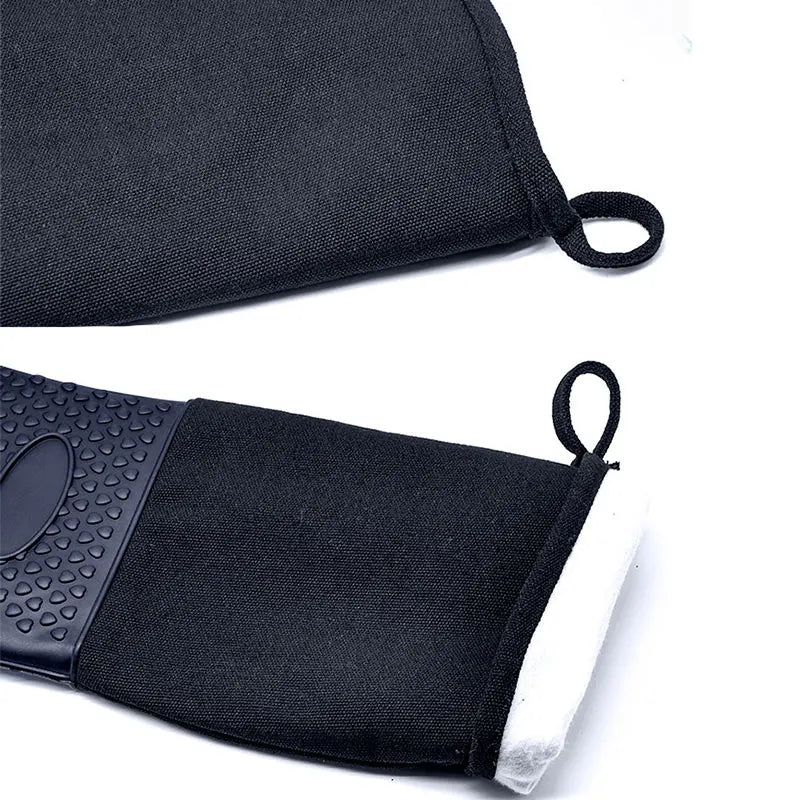 Guantes de horno de silicona profesionales extralargos con forro acolchado Guantes de horno para parrilla resistentes al calor duraderos Herramientas para hornear