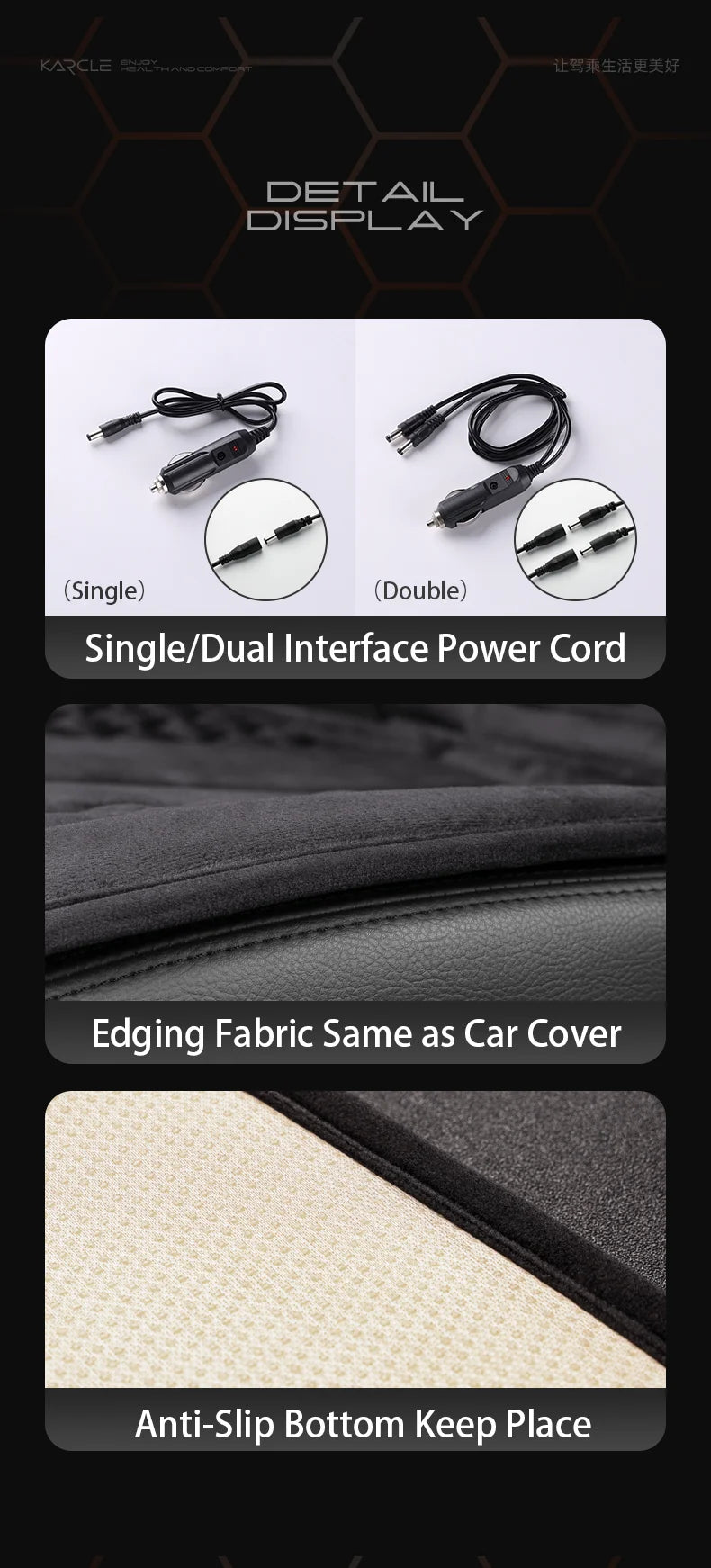 Almohadilla térmica universal de 12 V para asiento de coche, funda suave y calefactable para asiento de coche, protector de asiento de coche cálido de invierno de ancho mejorado, accesorios para coche