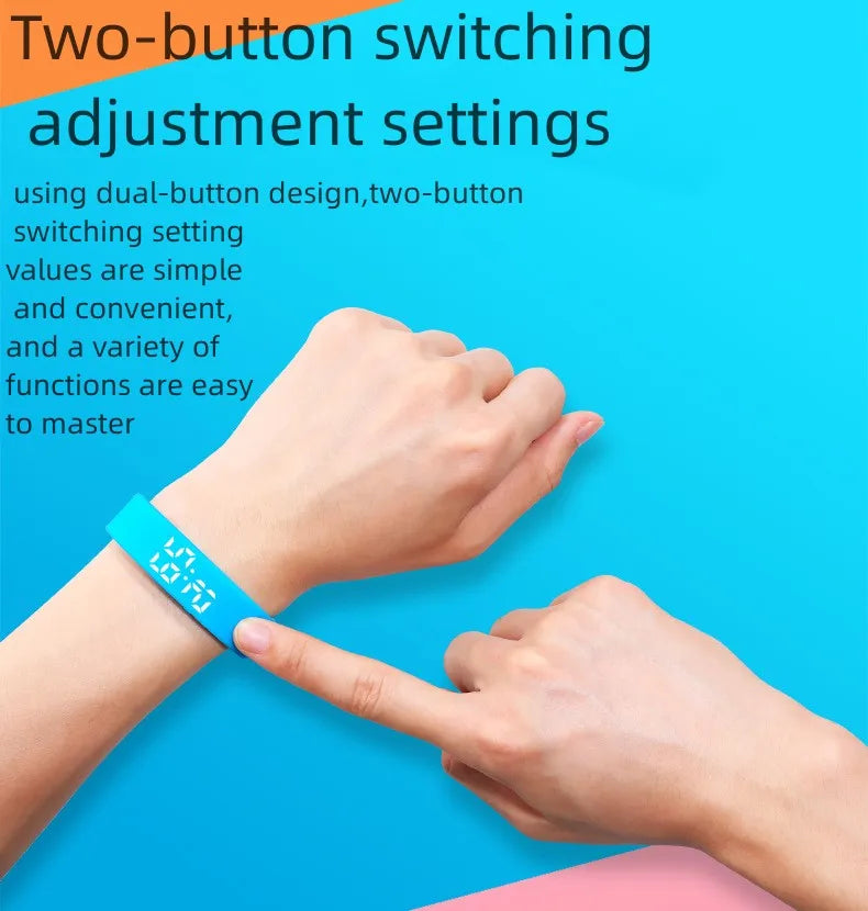 Reloj inteligente Pulsera deportiva Pulsera inteligente con despertador vibrador Pulsera podómetro para estudiantes hombres y mujeres
