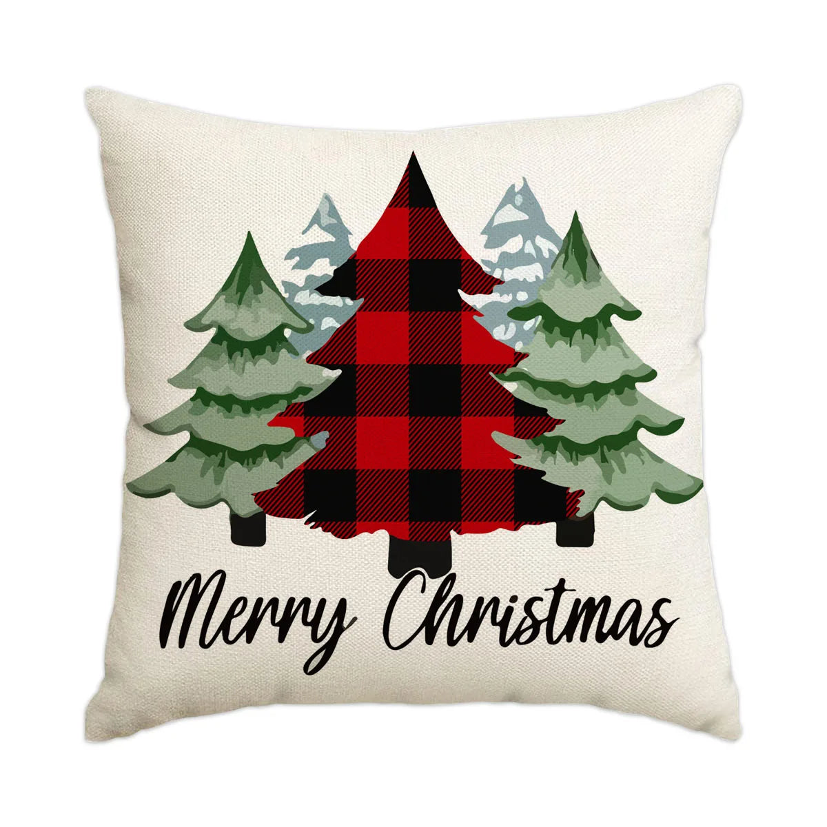 Housse de coussin de Noël à carreaux Buffalo – Confortable, classique et festive