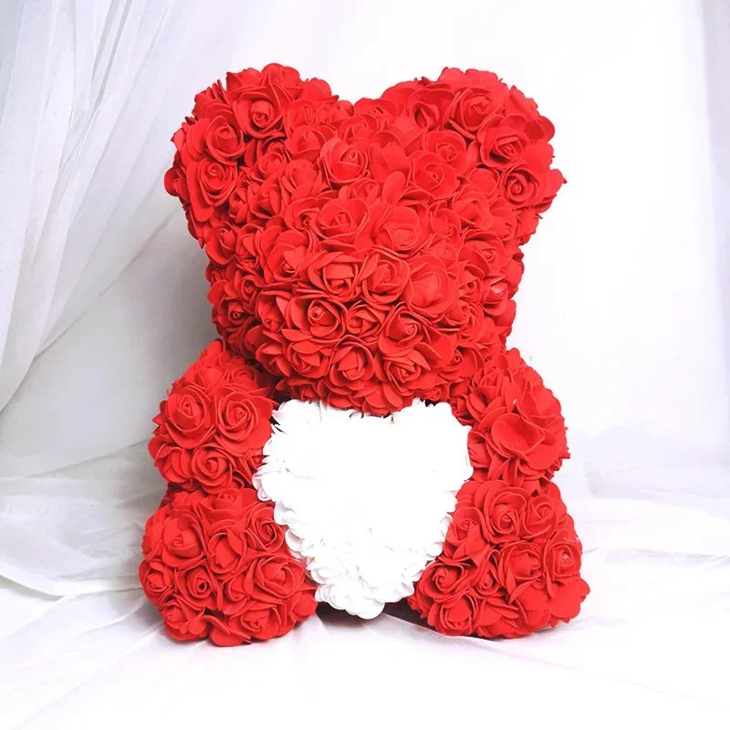 Ours en rose artificielle