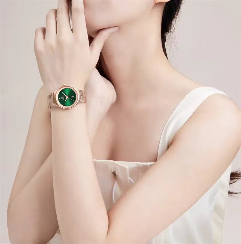 NAVIFORCE 2024 Relojes de mujer Lujo Oro Rosa Ultra Fino Reloj de Señora Lujo Impermeable Reloj de Pulsera de Cuarzo Mujer Reloj Femenino