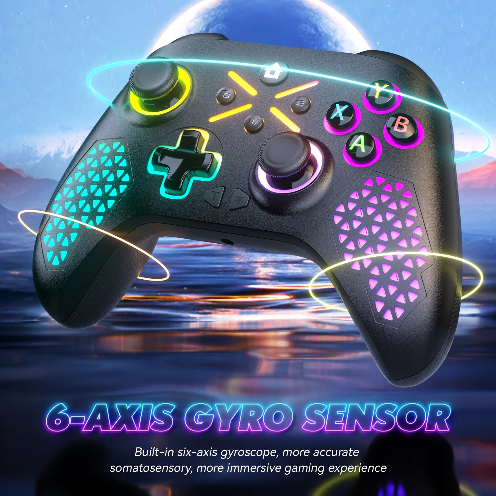 Trådløs gamepad for Xbox One, Xbox Series S, Xbox Series X-konsoll, Windows 7, 8, 10, dobbel vibrasjon med seksakset gyroskop, spillkontroller