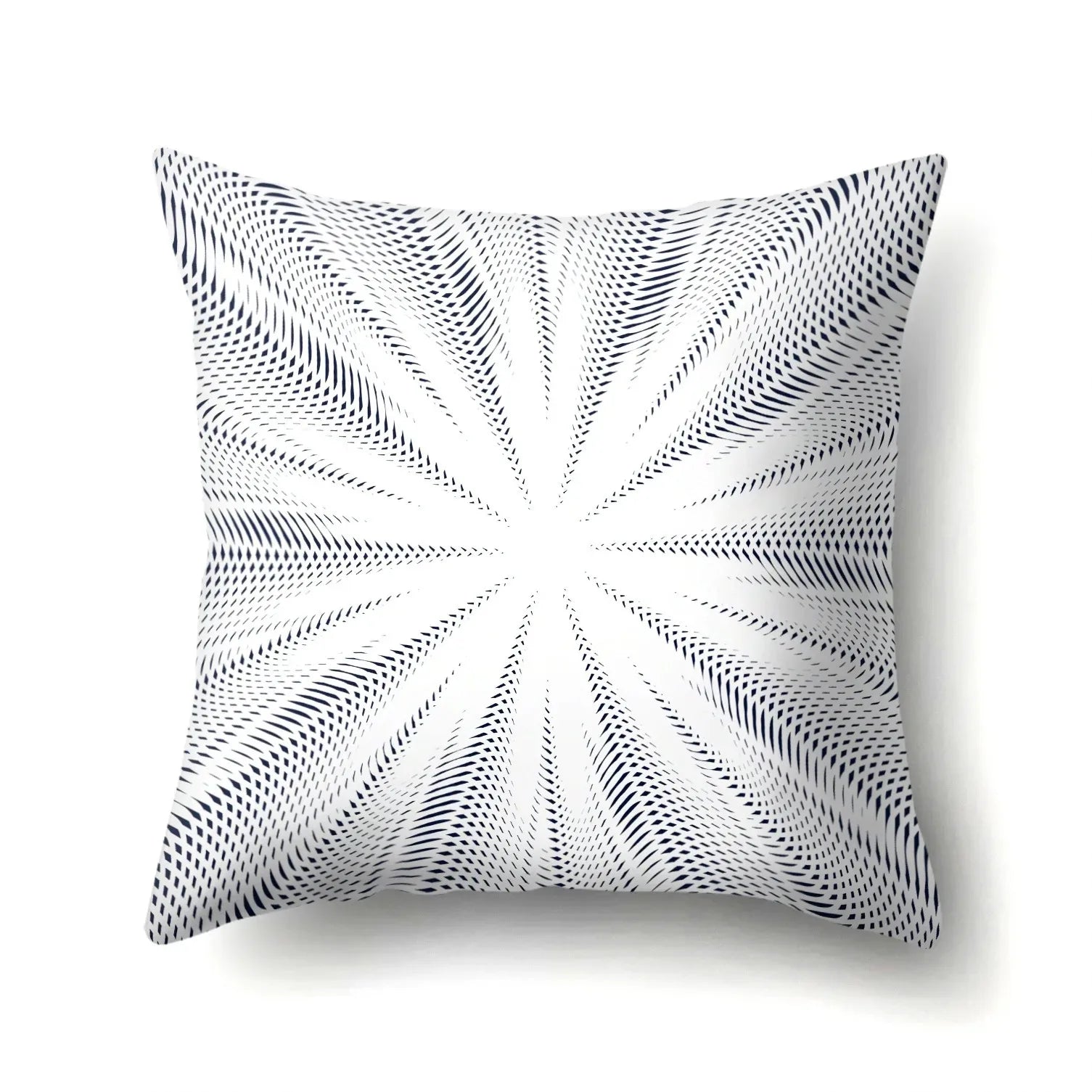 Funda de Almohada Abstracta Retorcida en Blanco y Negro Funda de Almohada Geométrica de Moda para Sofá de Sala de Estar o Dormitorio