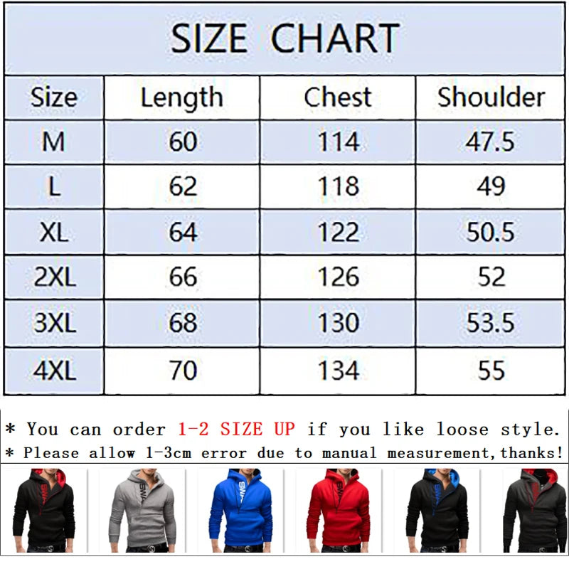 Sudadera con capucha de manga larga para hombre, sudadera con cremallera y capucha, cuello alto, top, chaqueta, abrigo, suéter negro