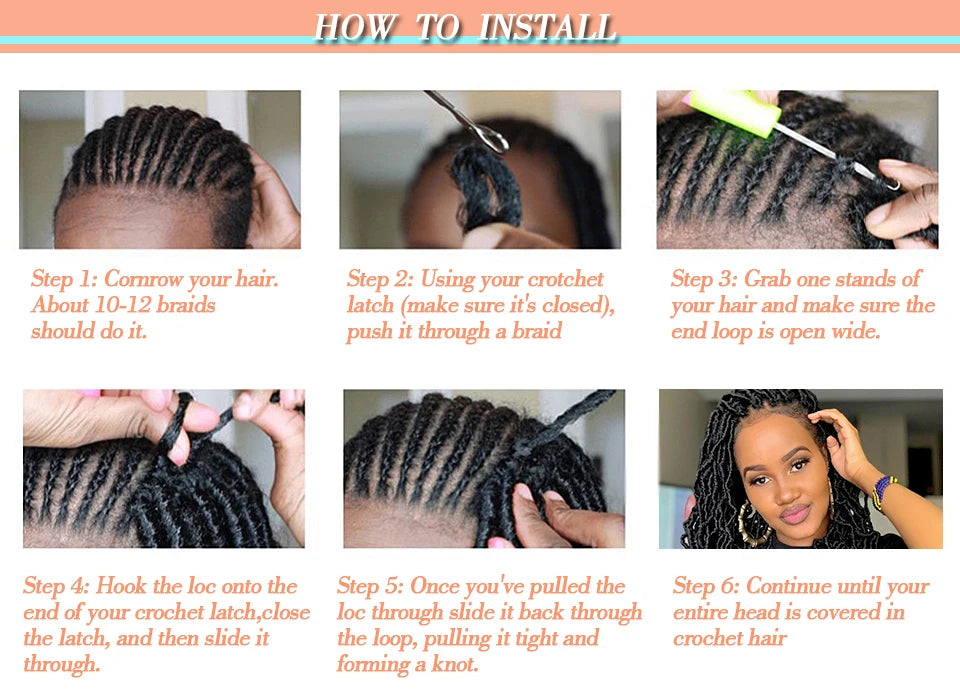 18" Long Boho Braids Extensions Goddess Box Braids Crochet Hair Black Purple Pink Synthetic Braiding Hair Bohemian Hippie Braids