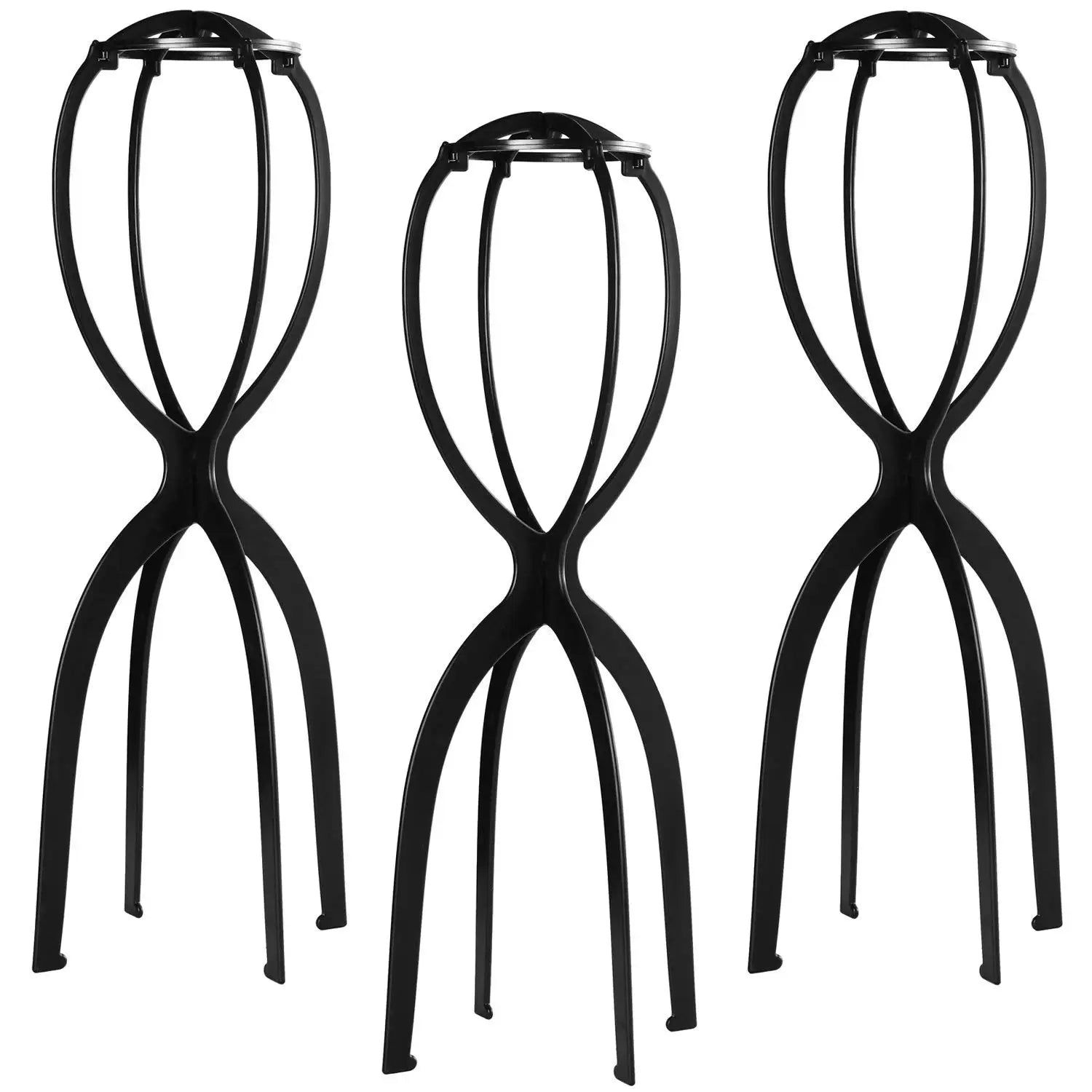 3-Piece Portable Wig Stand Set