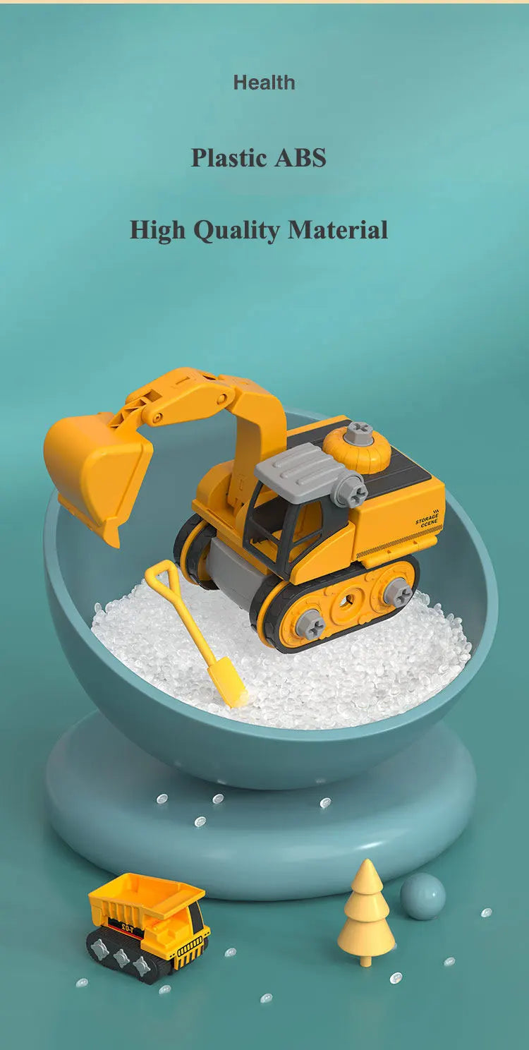 Jouets pour enfants, véhicule d'ingénierie, perceuse électrique, outils, ensembles éducatifs assemblés, outils pour garçons, cadeau de construction d'écrous